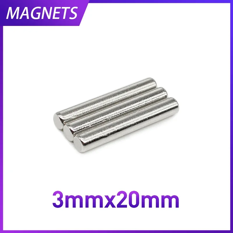 

10/20/50/100/200/300PCS 3x20 Minor Magnet 3mm x 20mm Bulk Small Round Magnets 3x20mm Neodymium Powerful Magnetic Magnet 3*20 mm