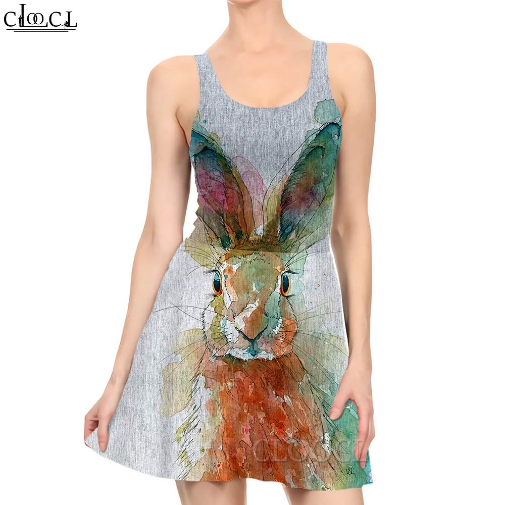 CLOOCL New Fashion Women Mini Dress Fallen Leaves Pattern 3D Printing Summer Female Sleeveless Short Dresses Casual Style