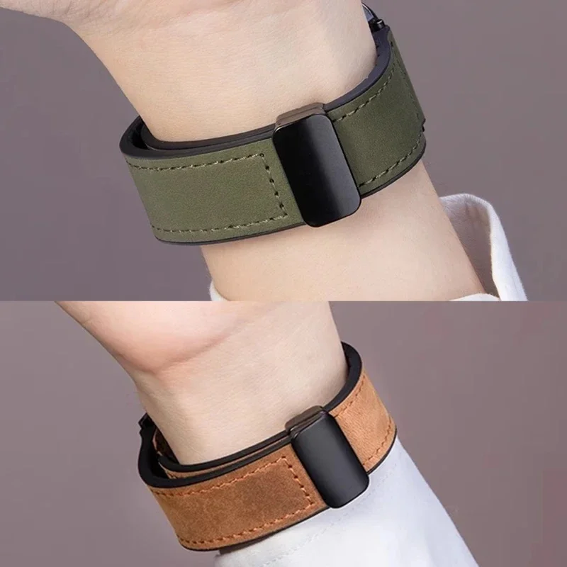 حزام سيليكون جلدي لساعة Huawei Watch Fit 4 Pro Fit3 Band حزام رياضي بحلقة مغناطيسية لسوار Huawei Fit4 Fit4Pro