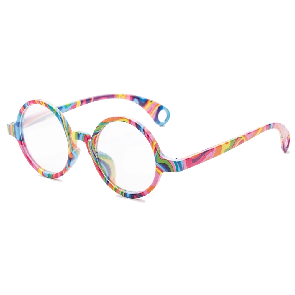 

Kandi Swirl Round Diffraction Glasses Clear Lens Fireworks Eyewear