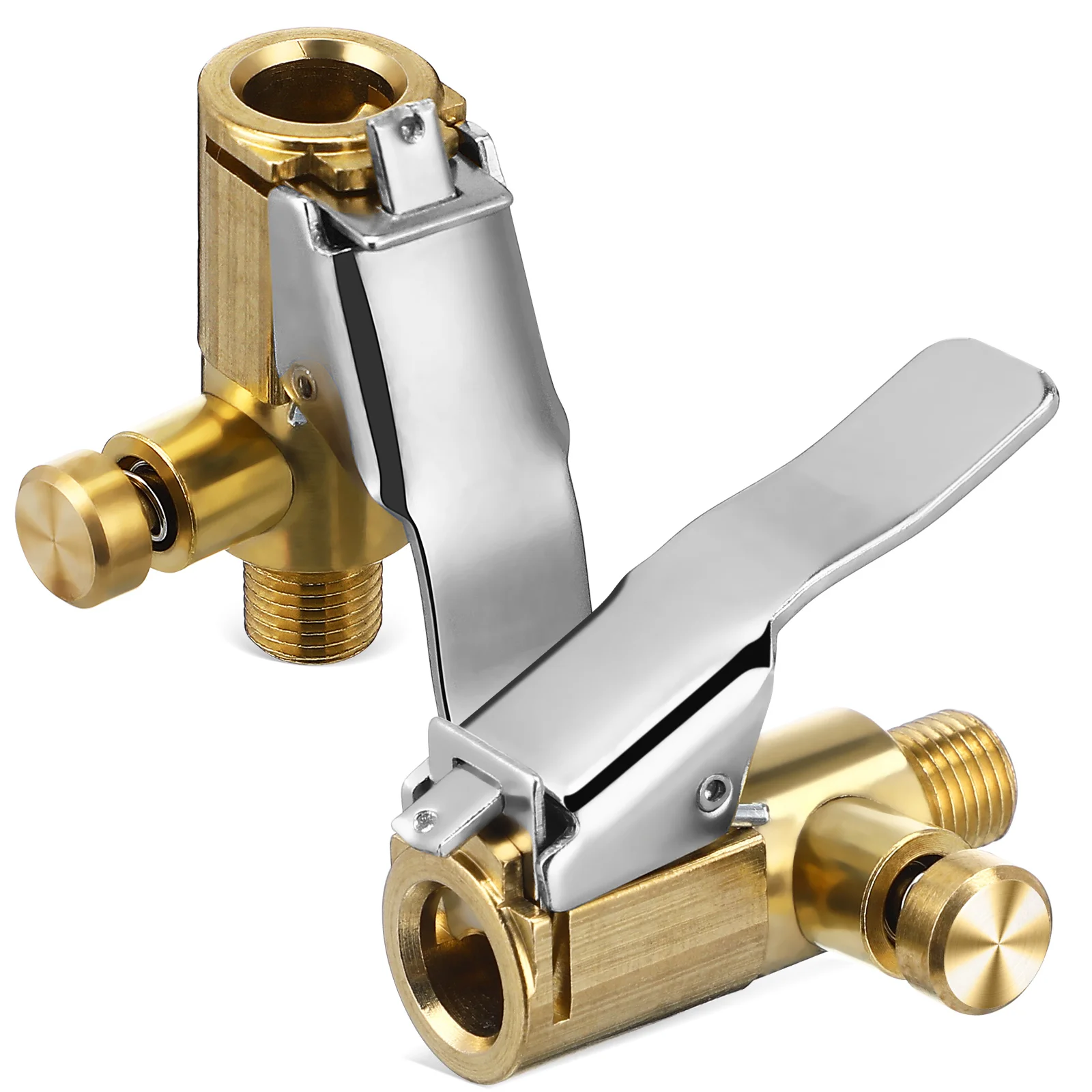 

2 Pcs Tire Chuck Quick Connect Nozzle Durable Copper Universal Compatibility Car Truck Bike Motorcycle Air Compressor