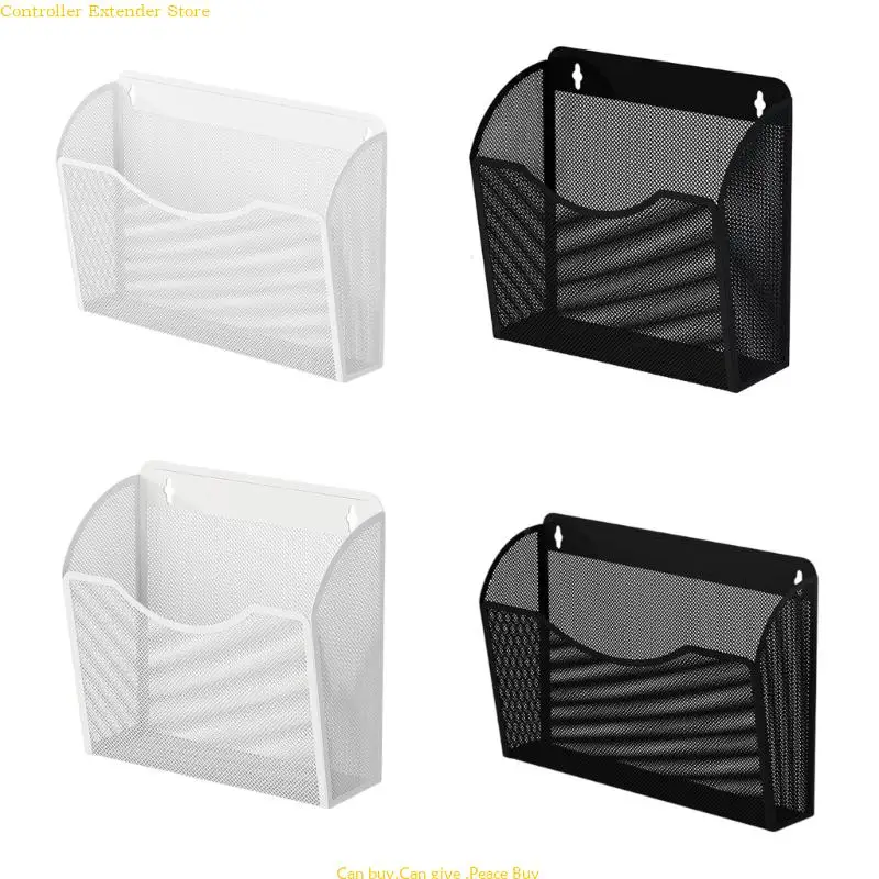 Metal Mesh Hanging File Organiser Wall Mounted File Holder File Storage Pocket for Documents, Magazines, Mails, Letters