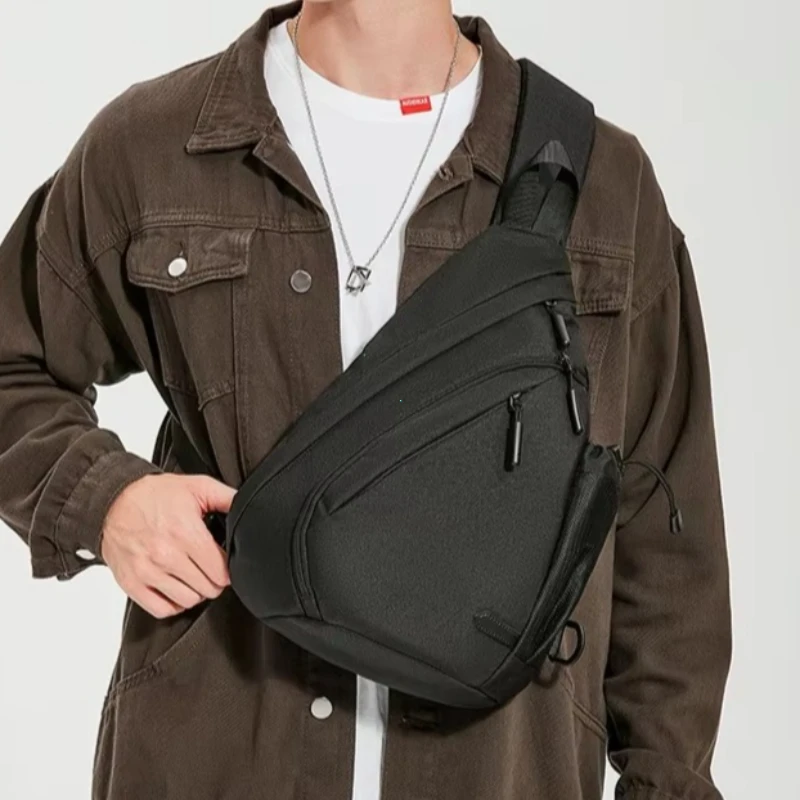 Nueva Bolsa de Pecho Impermeable para Hombre, Bolsa Cruzada Juvenil, Bolsa de Viaje Deportiva y de Ocio Multifuncional de Gran Capacidad