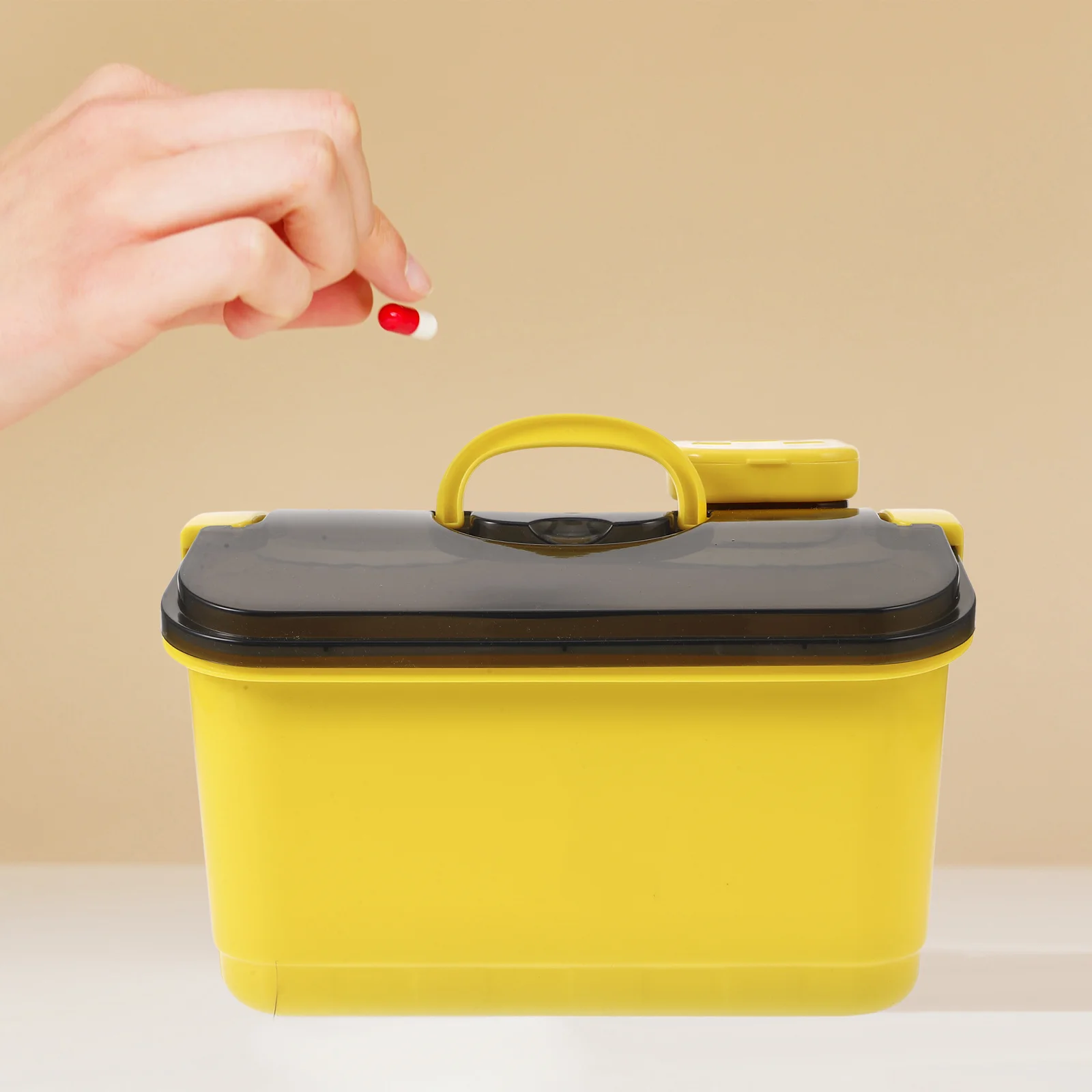 صندوق تنظيم الأدوية بطبقة مزدوجة، صندوق تخزين للإسعافات الأولية المحمول بسعة كبيرة للاستخدام المنزلي والمكتب والسفر في حالات الطوارئ #6