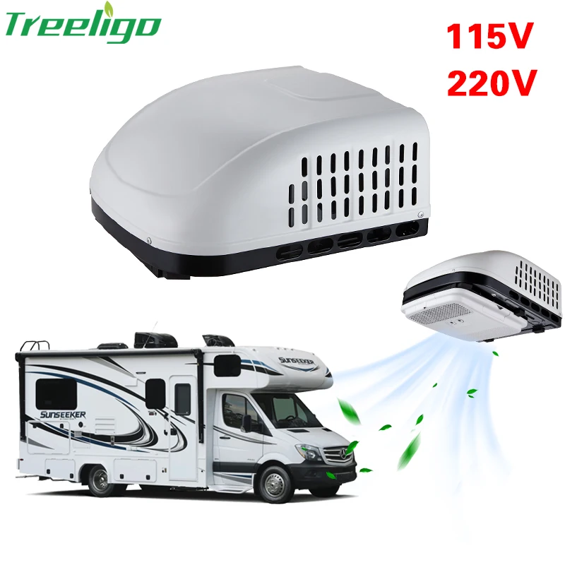 

15000BTU RV Air conditioning System CamperVan Caravan Air Conditioner roof 115v 220v Electric Automotive Parking Motorhome Ac