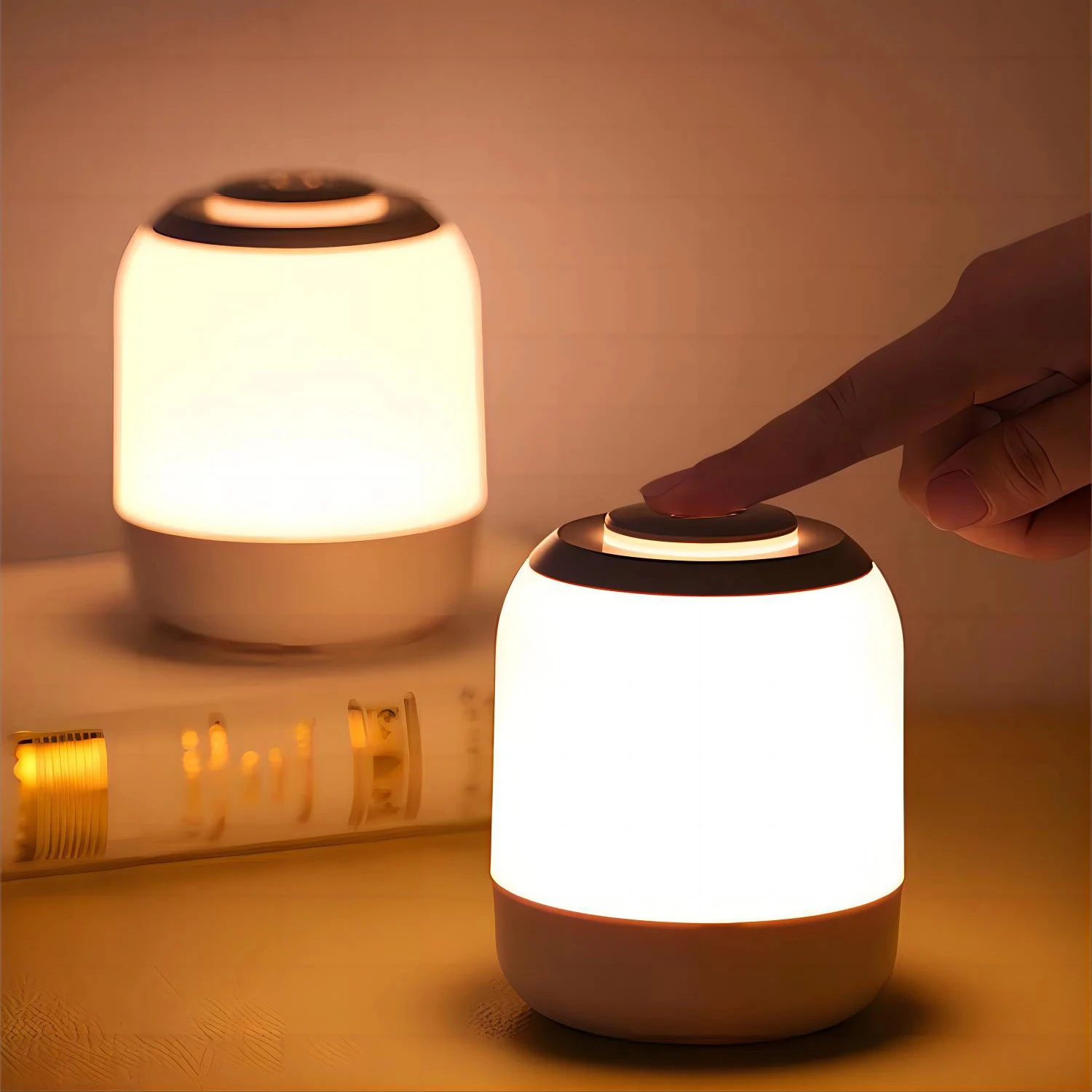 New Convenient, Portable and Soft Glowing Adjustable Dimmable Rechargeable Touch Night Light for Baby Sleeping - Perfect Additio