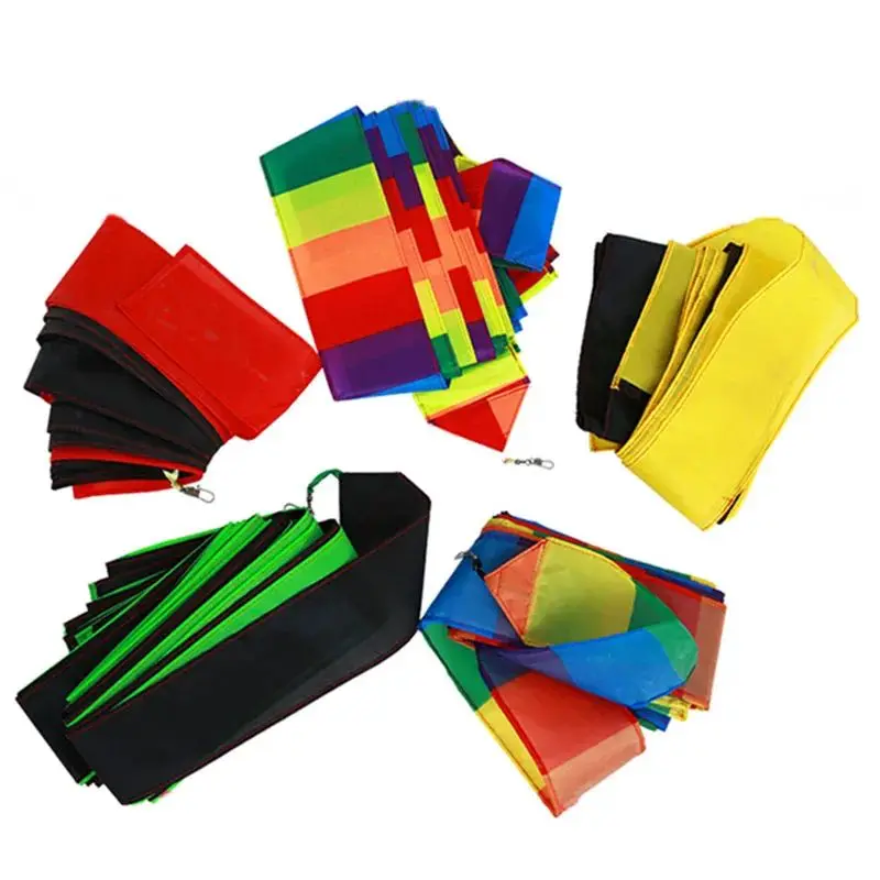 Grandes caudas de pipa voando pipa windsocks pipas arco-íris cauda pipa para crianças jogo ao ar livre brinquedos trocando com corda delta pipas diversão