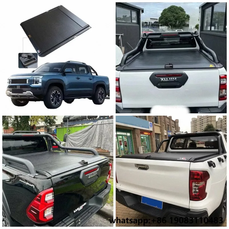 Aluminium Truck Tonneau Cover Roll-up Lid  Manual Retractable Shutter Pickup Roller Bed Back Cover for Byd Shark 6 2024-2025