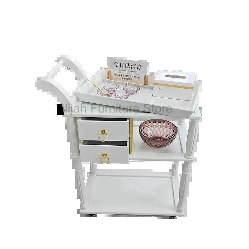 

Salon Hair Equipment Cart Trolley With Cabinet Cosmetic Helper Aestheticscarrinho de cabeleireiro Multifunction Beauty