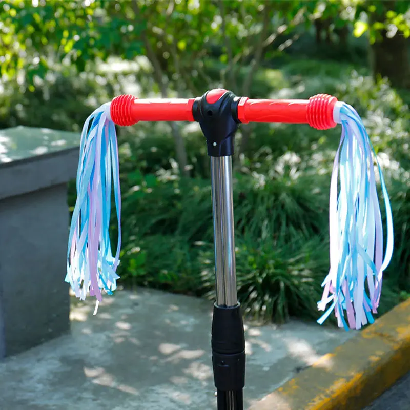 1 Pair Colorful Bicycle Tricycle Handlebar Streamers Girls Boys Gifts Scooter Handlebar Tassels Ribbons Decoration Accessories