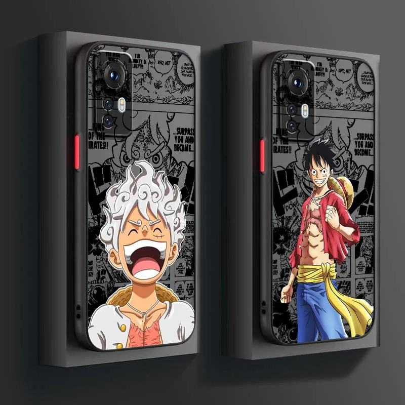 

Luxury Anime One Piece Luffs For Xiaomi 14T 13T 13 12T 12 12S 11T 11 11i 10 10T Ultra Pro Lite Frosted Translucent Phone Case