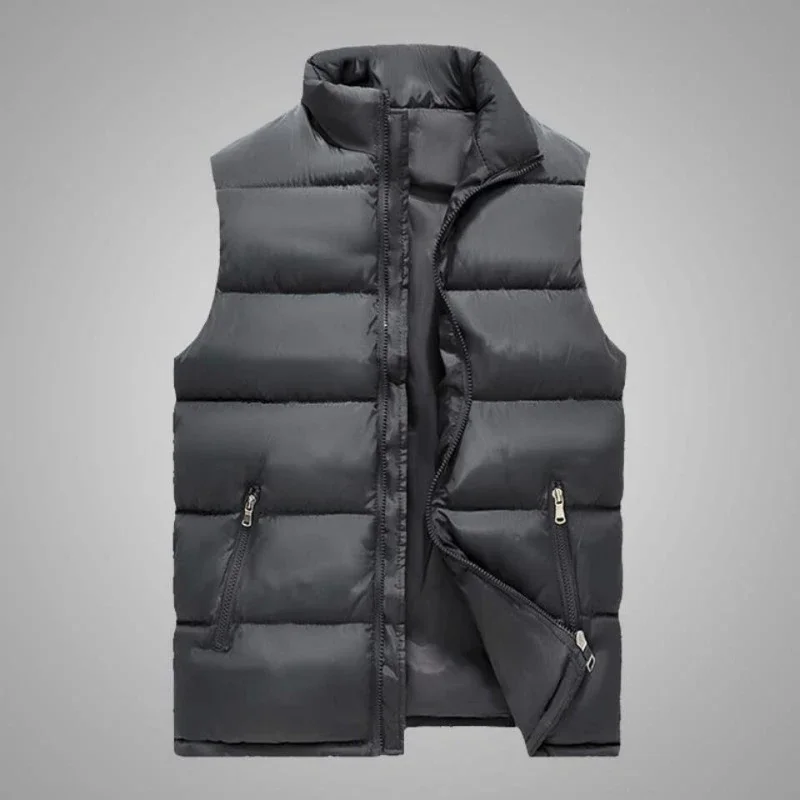 Women Vest Parkas Sleeveless Solid Jackets Zipper Splice Thick Vests Pockets Stand Collar Coats Warm Elegant Lady Autumn Winter