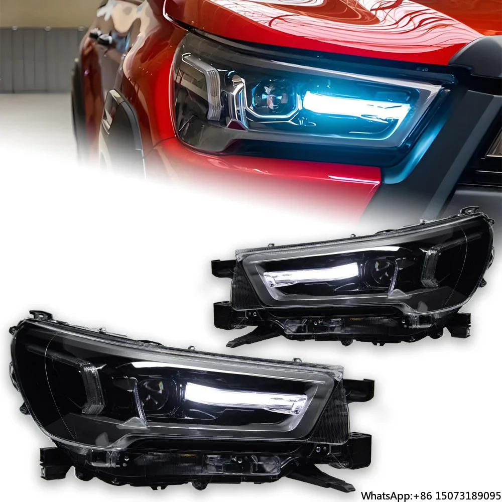 

Car Lights for HILUX REVO ROCCO LED Headlight 2021-2024 Headlights HILUX DRL Turn Signal High Auto Accessories