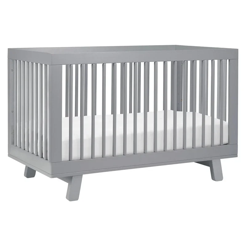 

Hudson 3-in-1 Convertible Crib with Toddler Bed Conversion Kit in Grey, Greenguard Gold Certified