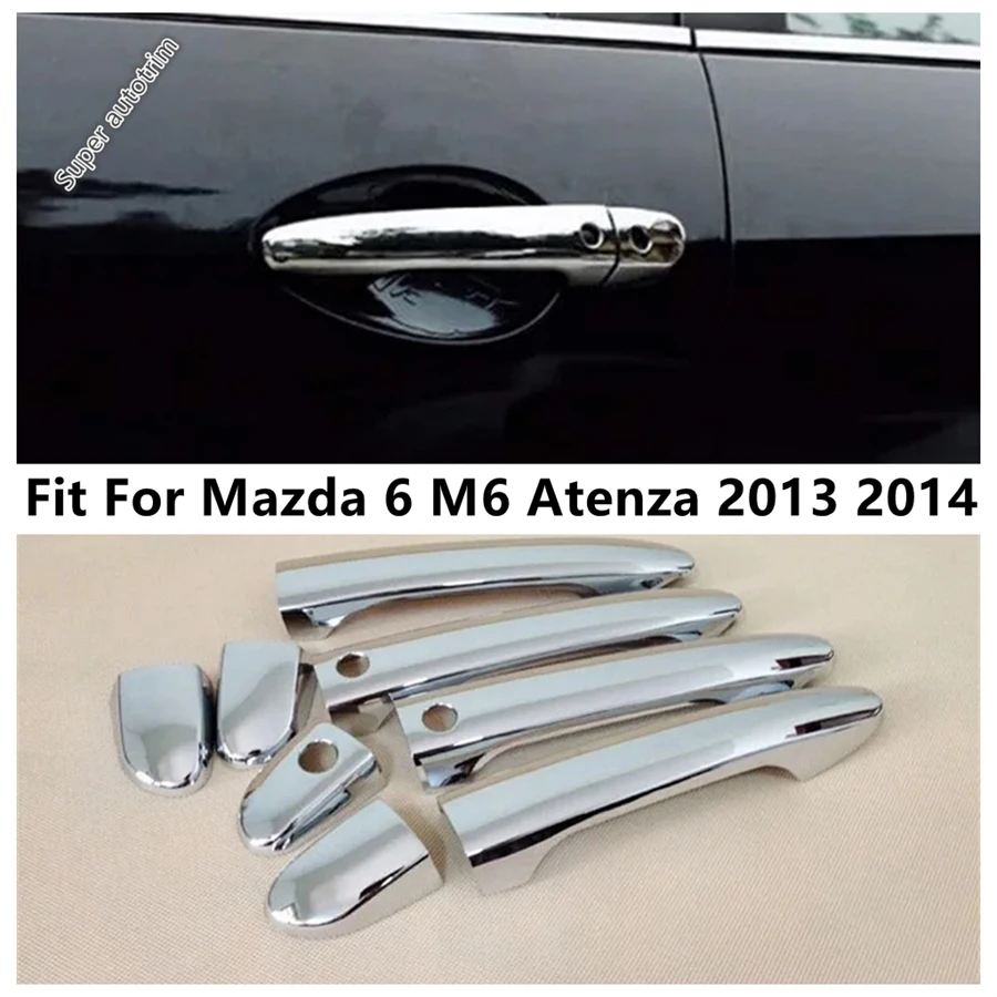 

Car Door Handle Protection Cap Decoration Cover Trim ABS Chrome Accessories Exterior Fit For Mazda 6 M6 Atenza 2013 2014