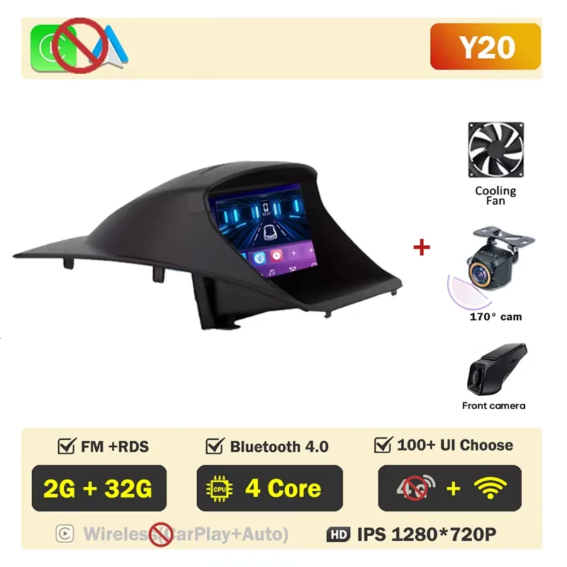 Auto radio voor Ford Fiesta MK6 MK7 2009-2017 Carplay Android Auto Player Scherm Multimedia 2din Video 4G WIFI Navigatie Stereo
