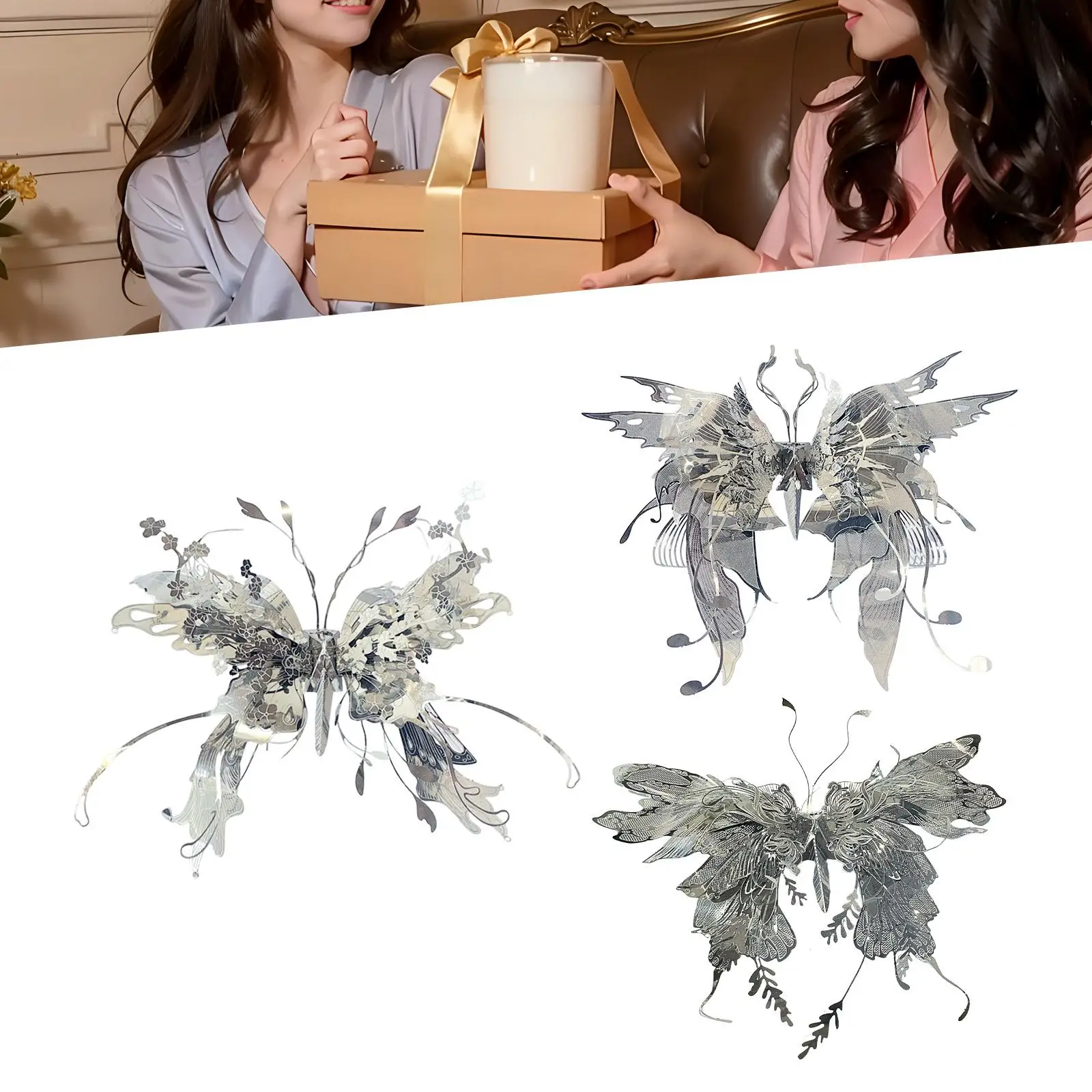 Puzzle 3D a farfalla, novità Collezioni di decorazioni per la casa artigianali fai-da-te per adulti Kit modello creativo in metallo per regalo di compleanno