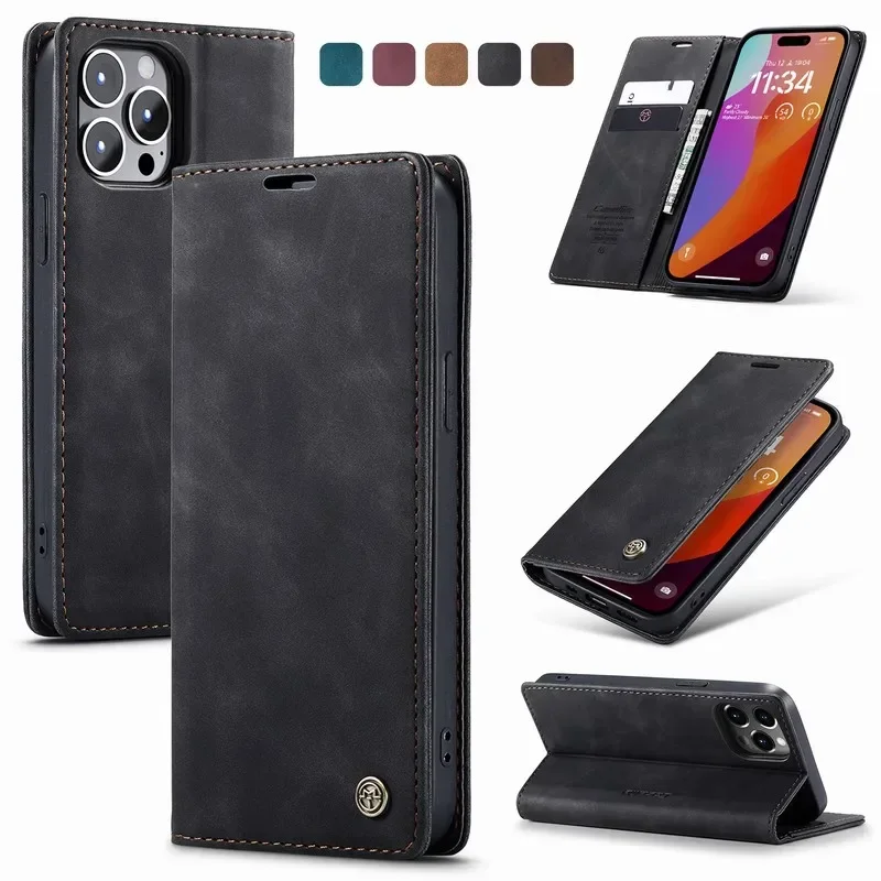 

Wallet Flip Case For Iphone 15 14 11 Pro Max 13 12 Mini Leather Case On For Iphone XR X XS MAX 6 7 8 Plus 5 S SE 2020 2022 Cover