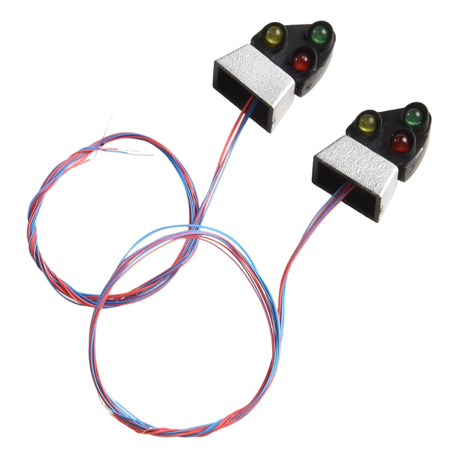 3-Color LED Red Yellow Green Dwarf Signal 4Pack For Model Train For Micro- Landscape Ground Layout Decor Parts