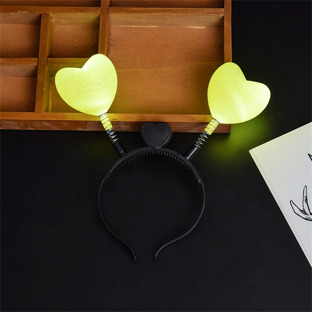 Luminous LED Love Flash Headband Hair Hoop Band Ornament Girl Dress Decoration Easter Cosplay