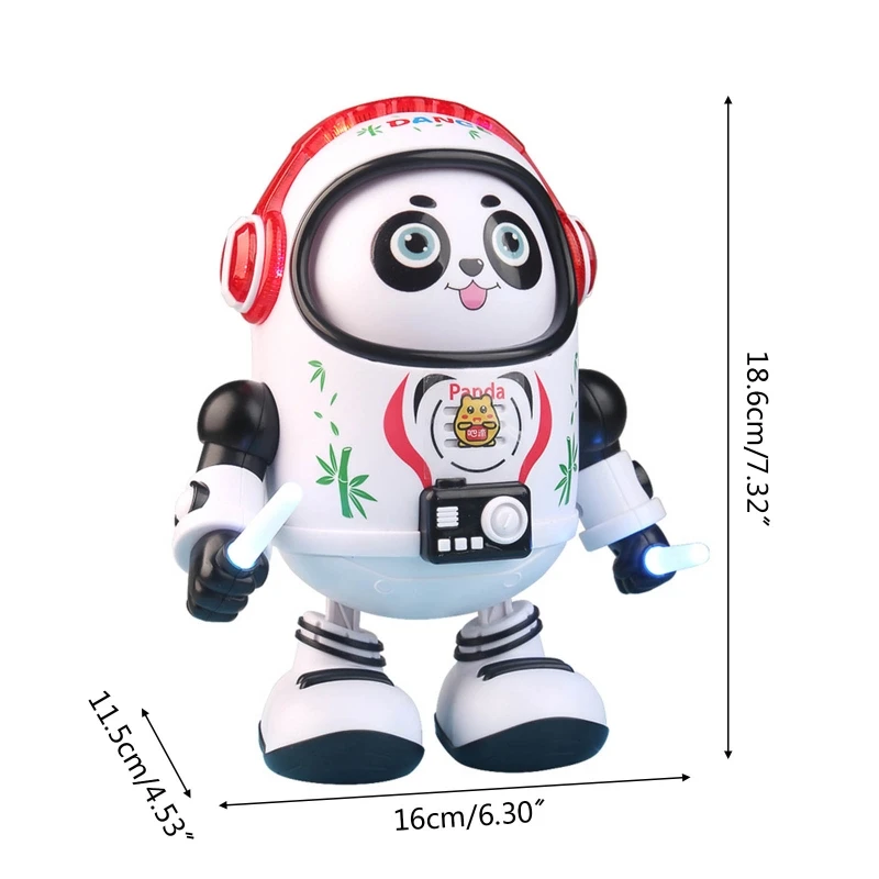 Jouet électronique de danse Panda pour bébé, 18cm, avec lumière, dessin animé, chant clignotant, musique, animaux, Robots, cadeaux pour bébés