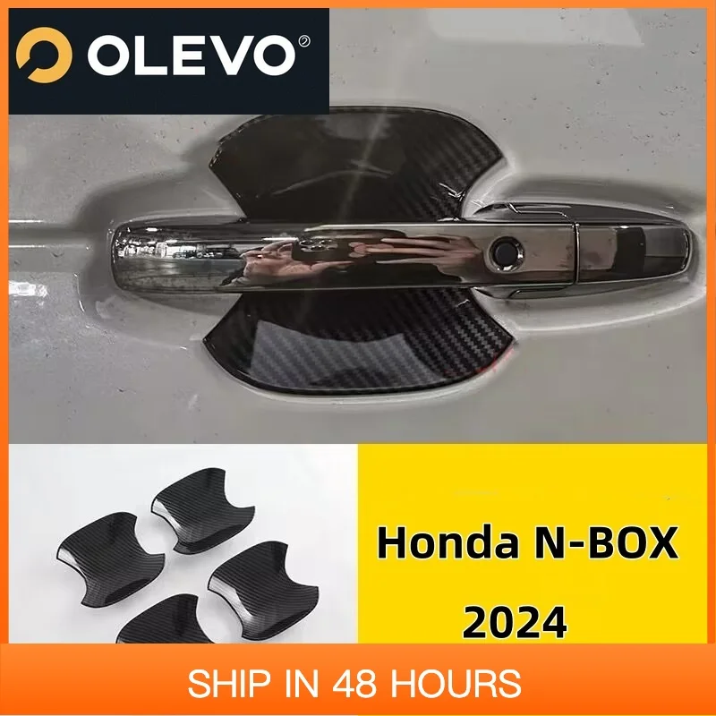 

New For Honda N-BOX JF5 JF6 2024 K-Car Exterior Door Handle Cover Trim Protector Sticker Replacement Parts Accessories