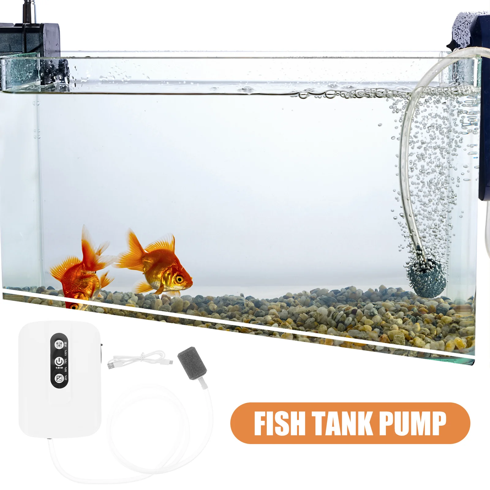 

1Set Professional Oxygen Pump for Fish Tank USB Air Bubbler Small Aquarium Oxygenator Portable Plastic Aerator Convenient Water