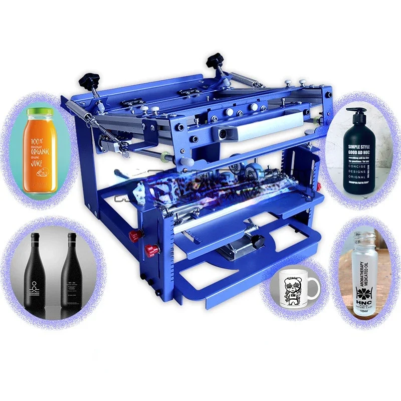 SPE-E QM1012 Curved Screen Printing Machine Small Curved Screen Printing Machine Manual Curved Printing Bottle Cup Printer 1PC