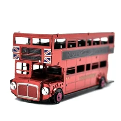 Buses 3D Metal Puzzle model kits DIY Laser Cut Puzzles Jigsaw Toy For Children