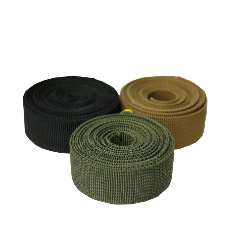 2.5 3.8 5cm Black Green Coyote Brown Neon Green Orange Camouflage Webbing Loop Hook Fastener Tape Non-elastic Strap 5 Meters
