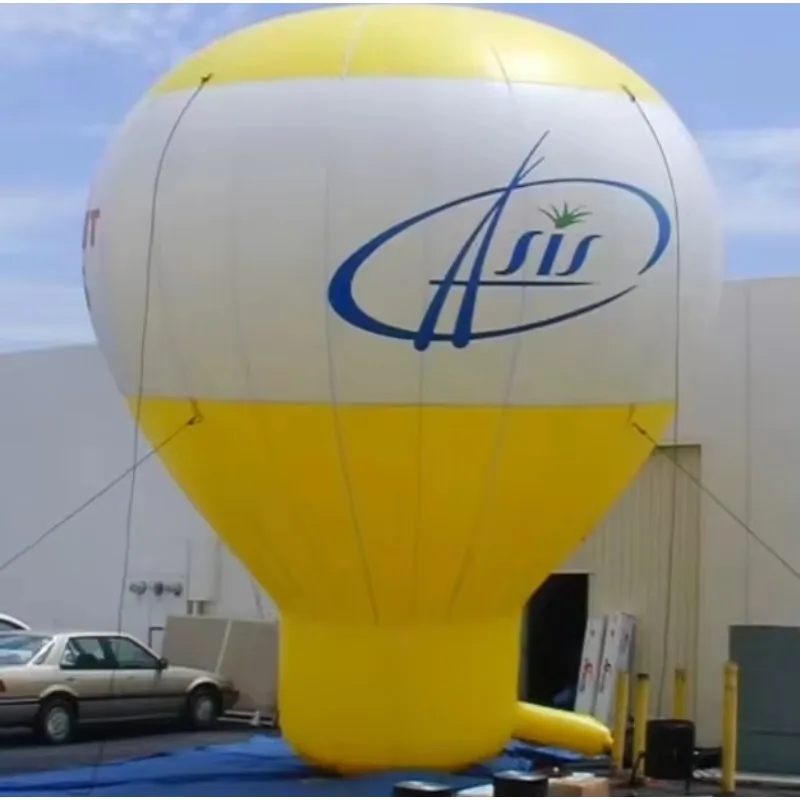 Nadmuchiwane logo, duży, nadmuchiwany balon na ogrzane powietrze z PVC do reklamy na zewnątrz w supermarkach, z dmuchawą, łatwy montaż, lekki.