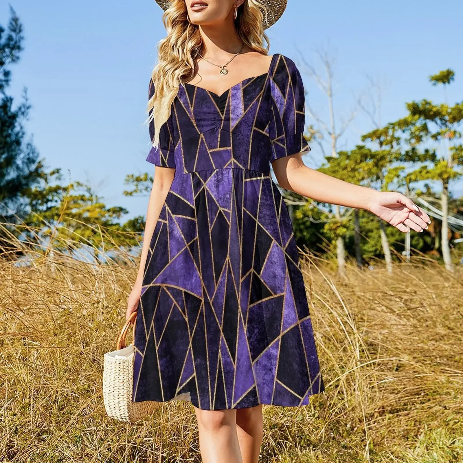 Shattered Amethyst Sleeveless Dress cocktail dresses dresses korean style Dress