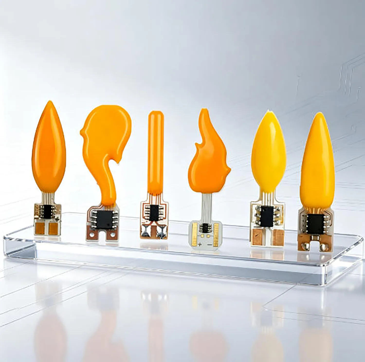 20PCS 3V LED Flashing Flow Candle Light Bulb Flame Light 2200K Diode Birthday Party Decoration Light Bulb Accessories