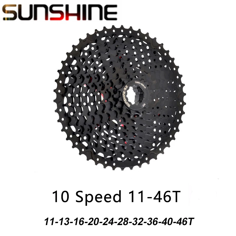 SUNSHINE Cassette 9S 10S 11S 12S MTB Bike Bicycle Freewheel 9V 10V 11V 12V 42/46/50T/52T for M5100 M6100 M7100 M8100 HG Hub