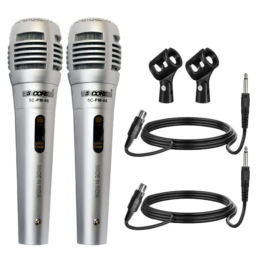 

5 CORE Microphone Dynamic Vocal Handheld Mic Cardioid Unidirectional Microfono w On Off Switch + XLR Audio Cable for Singing Ka