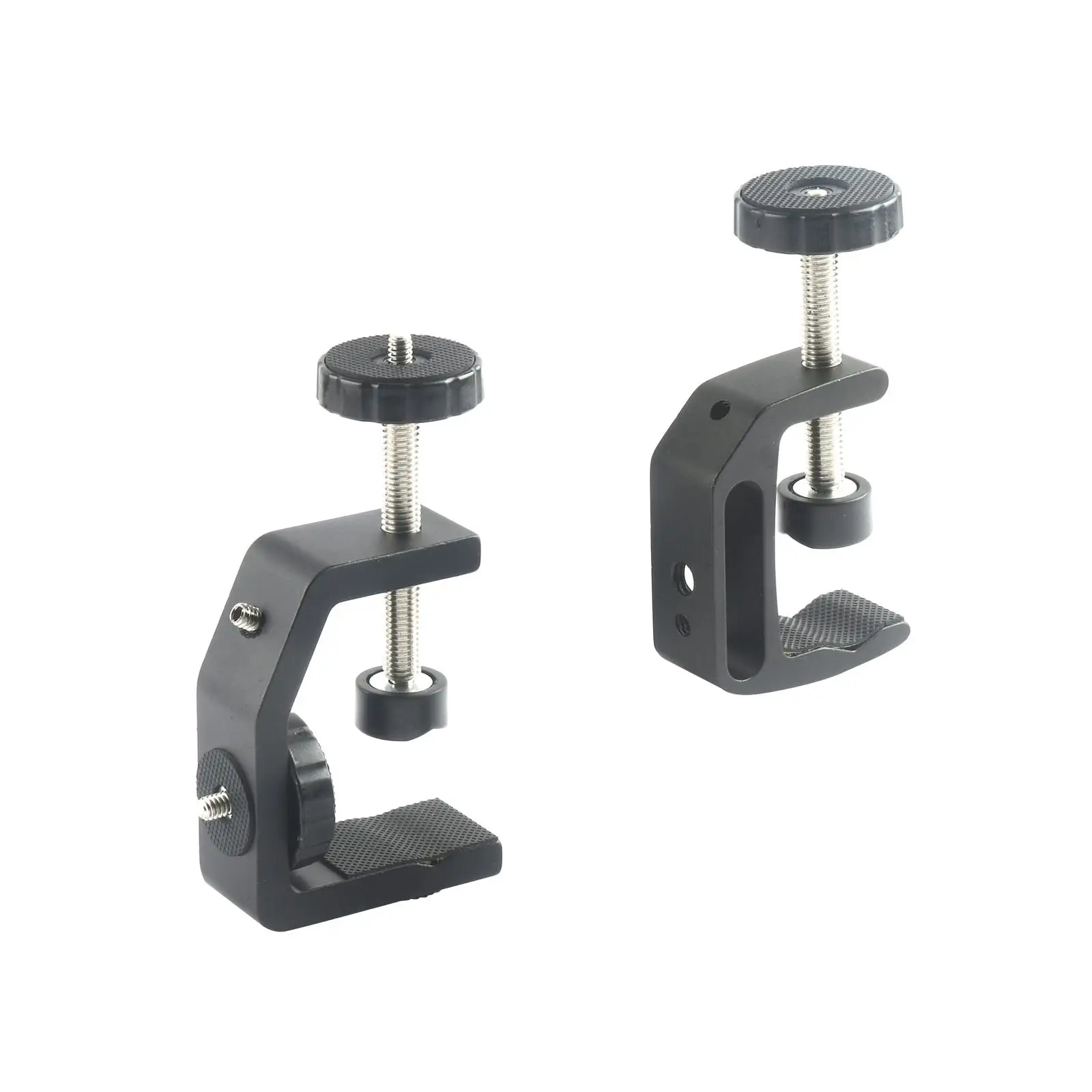 C Shape Clip Bracket Desk Mount Stand for Camera Light Self Broadcasting Live Table Aluminum Alloy Black