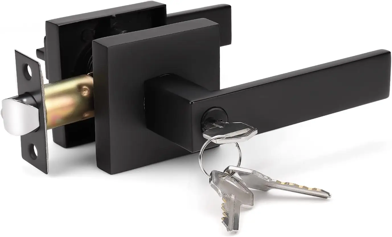 

Heavy Duty Keyed Entry Door Lever Set, Matte Black, Fits 1-3/8" to 1-3/4" Doors, Left or Right Handing