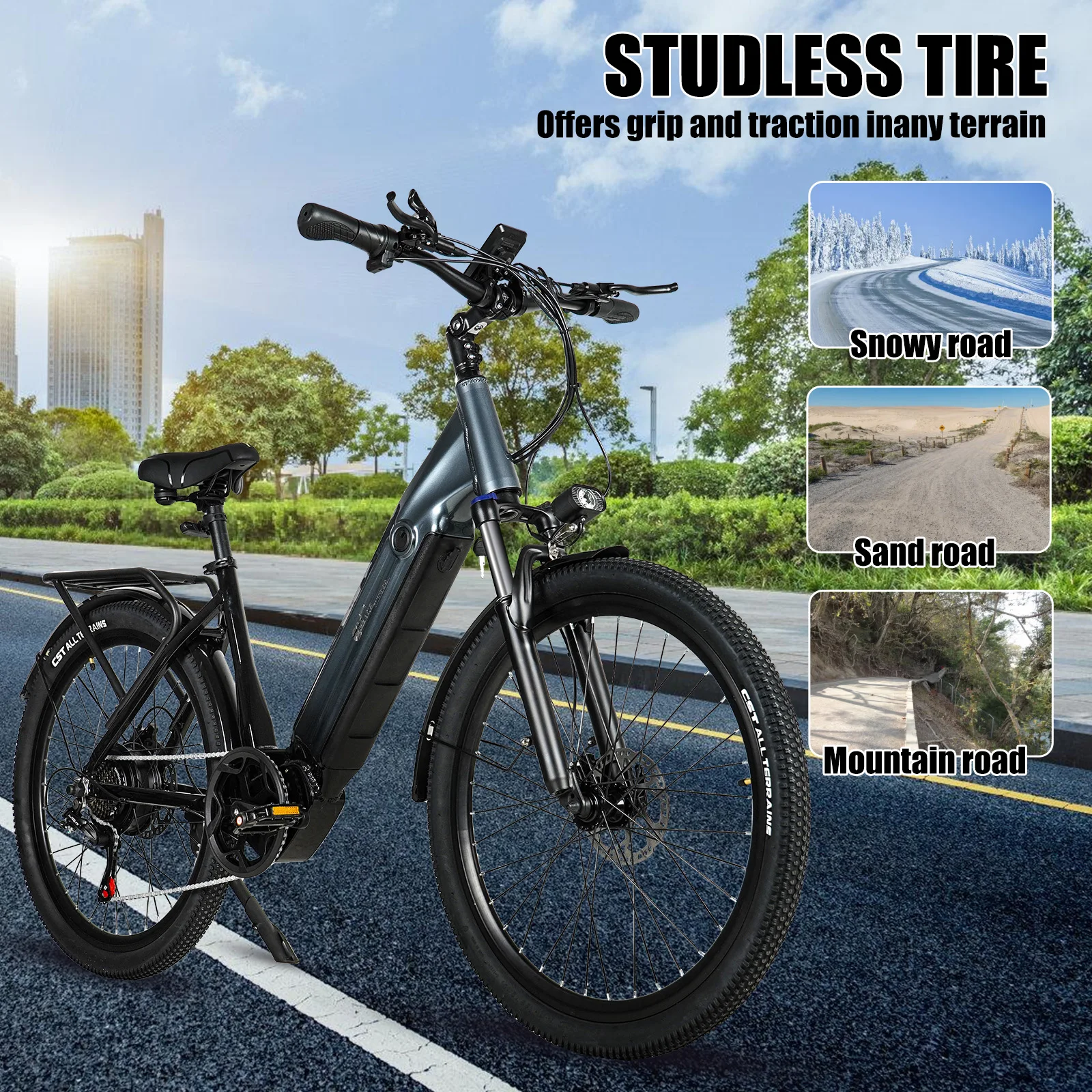 CMACEWHEEL L26 Adult Electric Bike, 26''×2.0