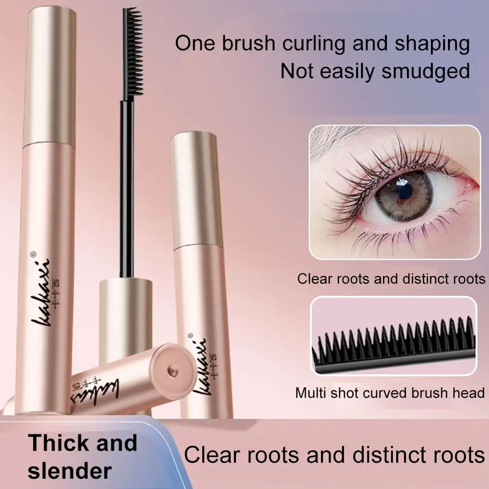 Black Silk Fibre Mascara Curling Thick Ultra-fine Brush Waterproof Eyelash Mascara Women Black Extension Cosmetic Brown Eye V7e6