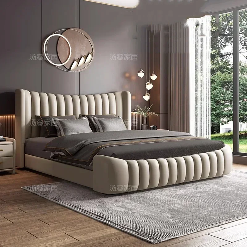 Cama De madera nórdica para parejas, mueble De lujo para el hogar, multifunción, moderno, para salón, dormitorio, espacio De almacenamiento