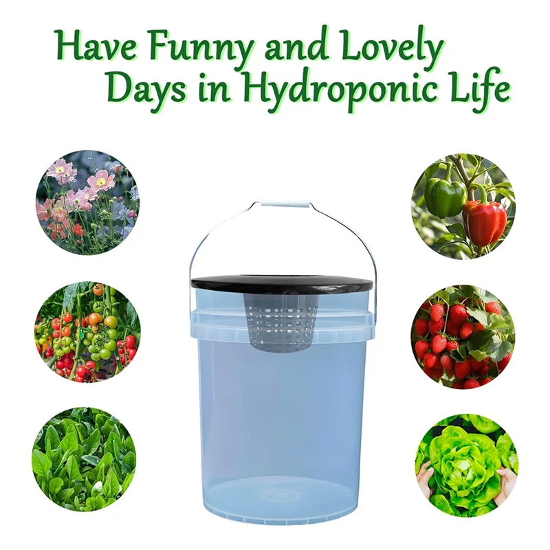 

A03F-6 Inch Net Pot For 5 Gallon For BUCKET Wide Lids ( 5 Pack ) Net Cups For Hydroponics Buck, DWC Basket Li
