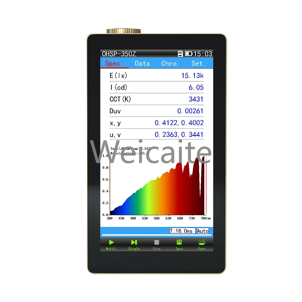 

Chinese Spectrum Analyzer OHSP350S Spectrometer 350-950nm Test Plant Grow Light and TM-30