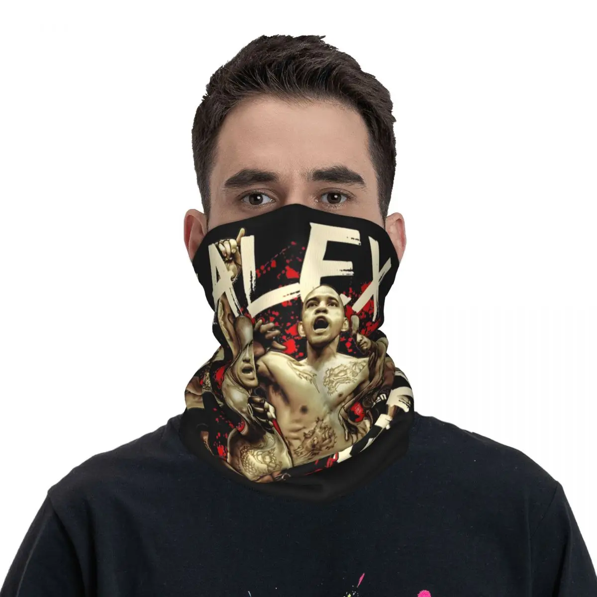 Alex Poatan Pereira Bandana y2k Cool Bicycle Mask Hiking Camping Sun Protection Balaclava Printed Soft Bike Face Masks