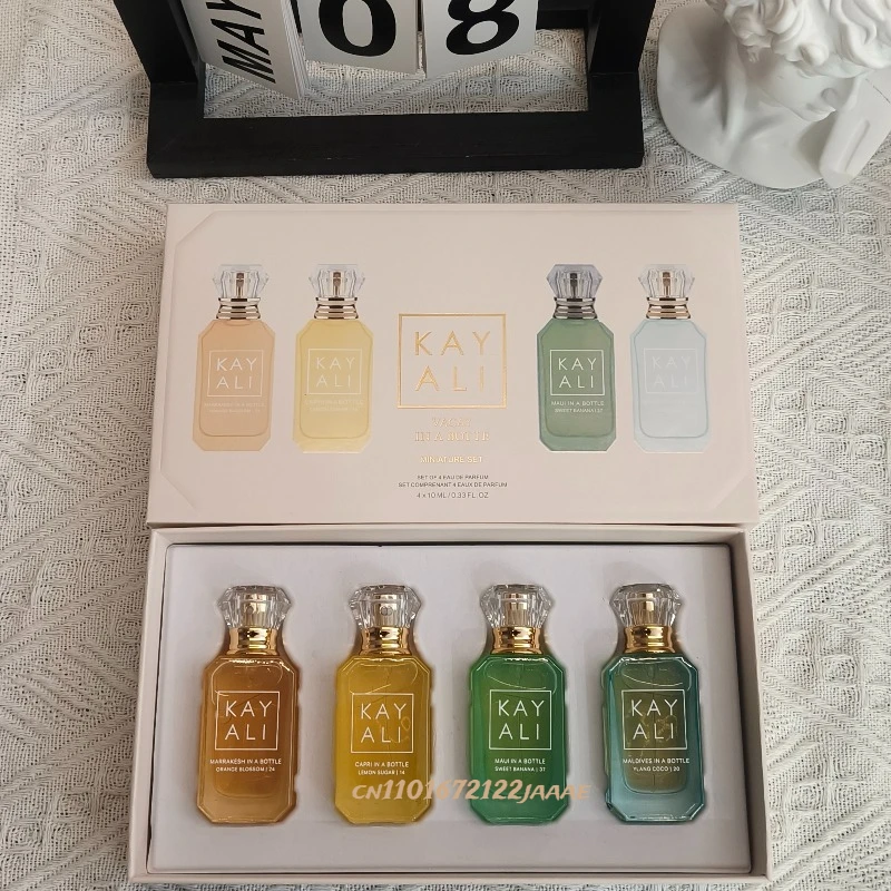4*10ml KAYALI Unisex Parfumset Langdurig Fris Mild Elegant Bloemig Fruitig Musk Natuurlijke Geur Vier Geuren Vanilla Royale