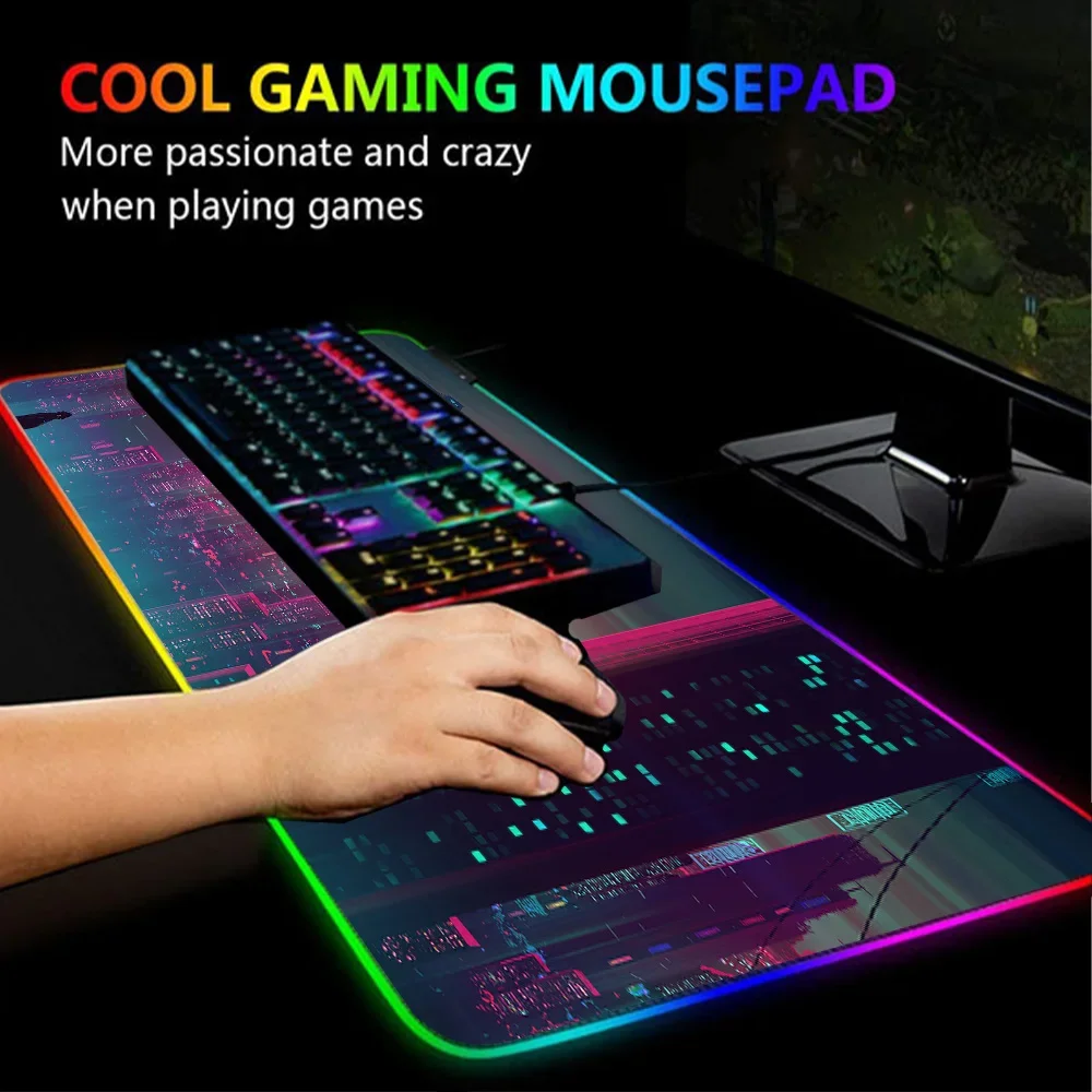 LED Carpet Pc Gaming Accessories 100x50 Speed with Backlight Mause Ped Extra Large Mousepad RGB 900x400 Big Mouse Pad for Games