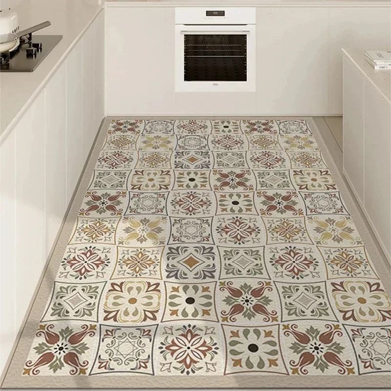 Tappetino da cucina Tappeto in PVC impermeabile Tappetini in pelle Tappeto grande antiscivolo Tappeti per decorazioni per la casa Alfombra De Cocina 