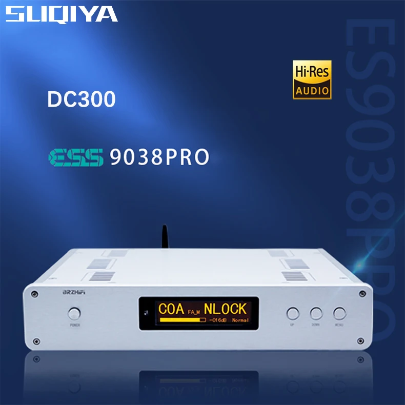 

SUQIYA-Audio 2022 New dc-300 Ultimate Dual Core Es9038pro Dac Decoder Amanero Usb Interface Csr8675 Bluetooth 5.0 Remote Control