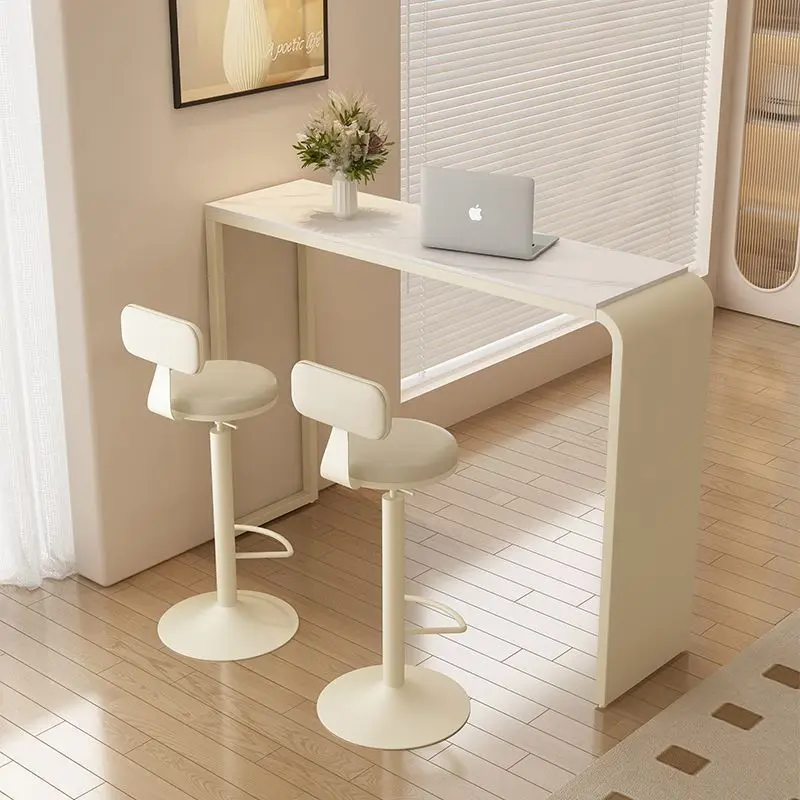 

Bar table household simple rock slab high long table living room sofa balcony partition bar and chair combination