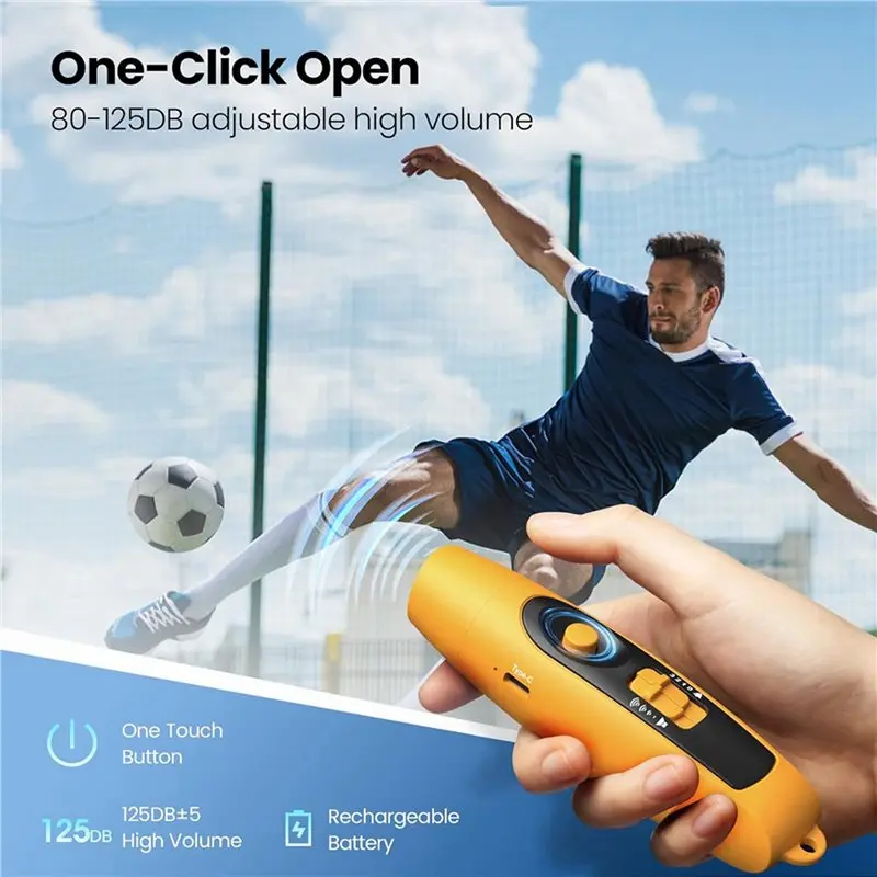 【THANKSGIVING DAY】2X Electronic Whistle With USB Charging,For Referee Coaches Teacher,Sport Game Camping Whistle With Lanyard Ye