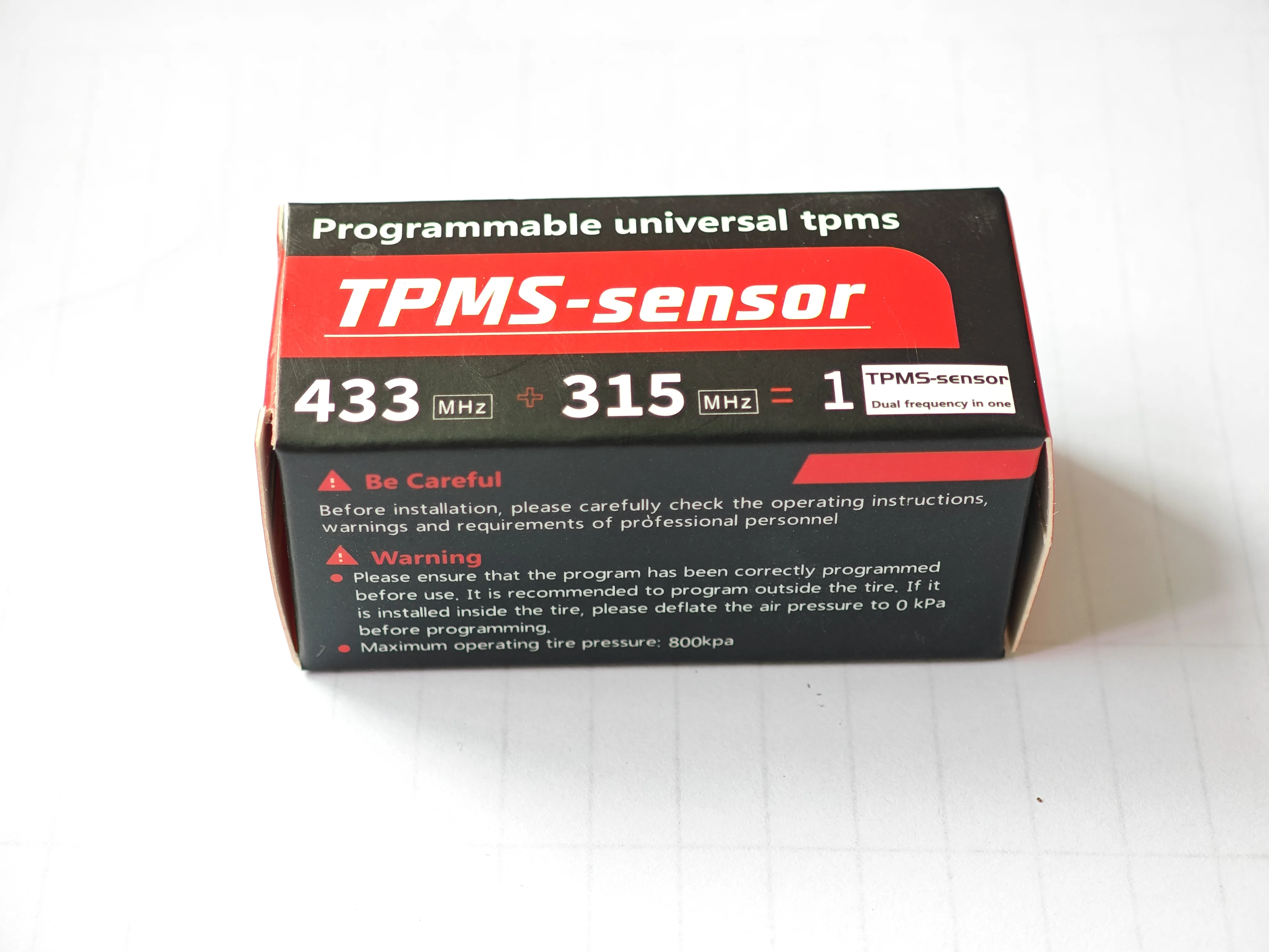 TPMS Programmable Tire Pressure Sensor Universal 315-433MHz Dual Frequency Black Metal Sensor - Image 5